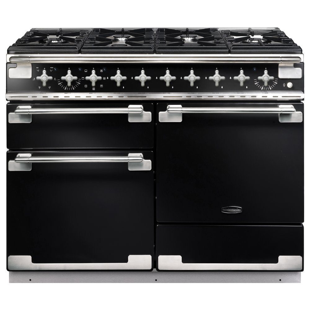 Rangemaster  Elise 110cm Dual Fuel Range Cooker 94200 ELS110DFFGB/ - Black