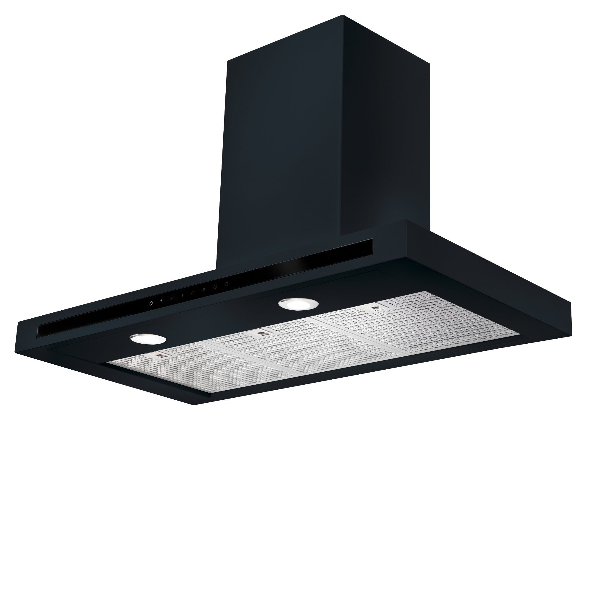 Rangemaster  110cm Hi Lite Flat Chimney Hood HLTHDS110BL/ - Black