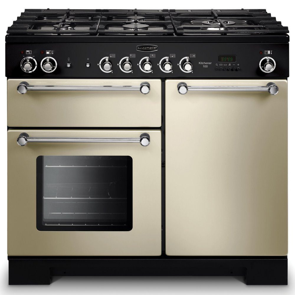Rangemaster  Kitchener 100cm Dual Fuel Range Cooker 98800 KCH100DFFCR/C - Cream