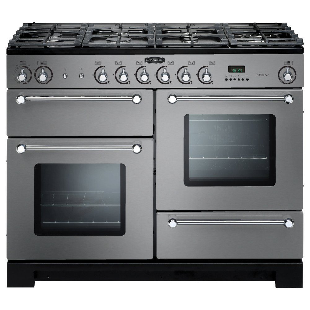 Rangemaster  Kitchener 110cm Dual Fuel Range Cooker 98830 KCH110DFFSS/C - Stainless Steel