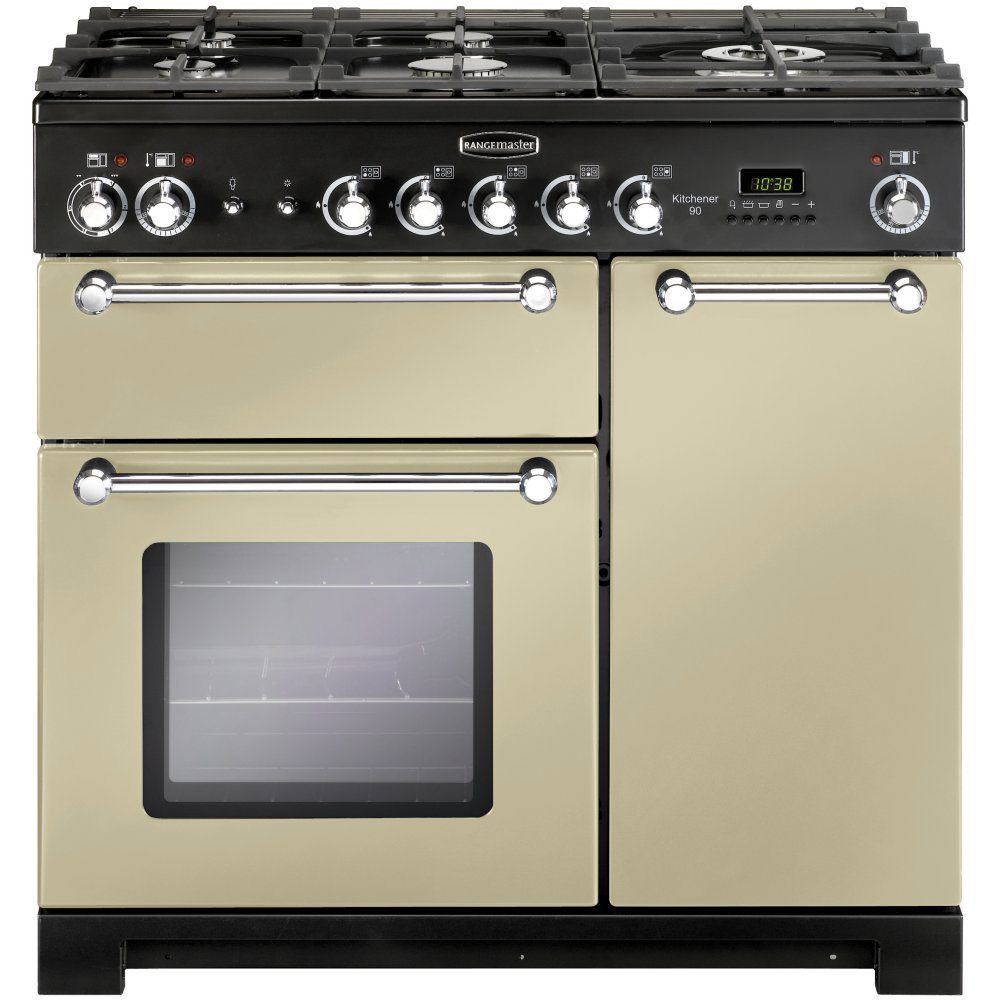Rangemaster  Kitchener 90cm Dual Fuel Range Cooker 81440 KCH90DFFCR/C - Cream