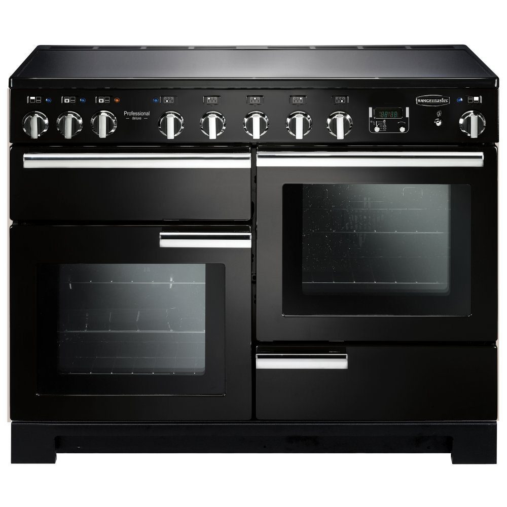 Rangemaster  Professional Deluxe 110cm Induction Range Cooker 101550 PDL110EIGB/C - Black