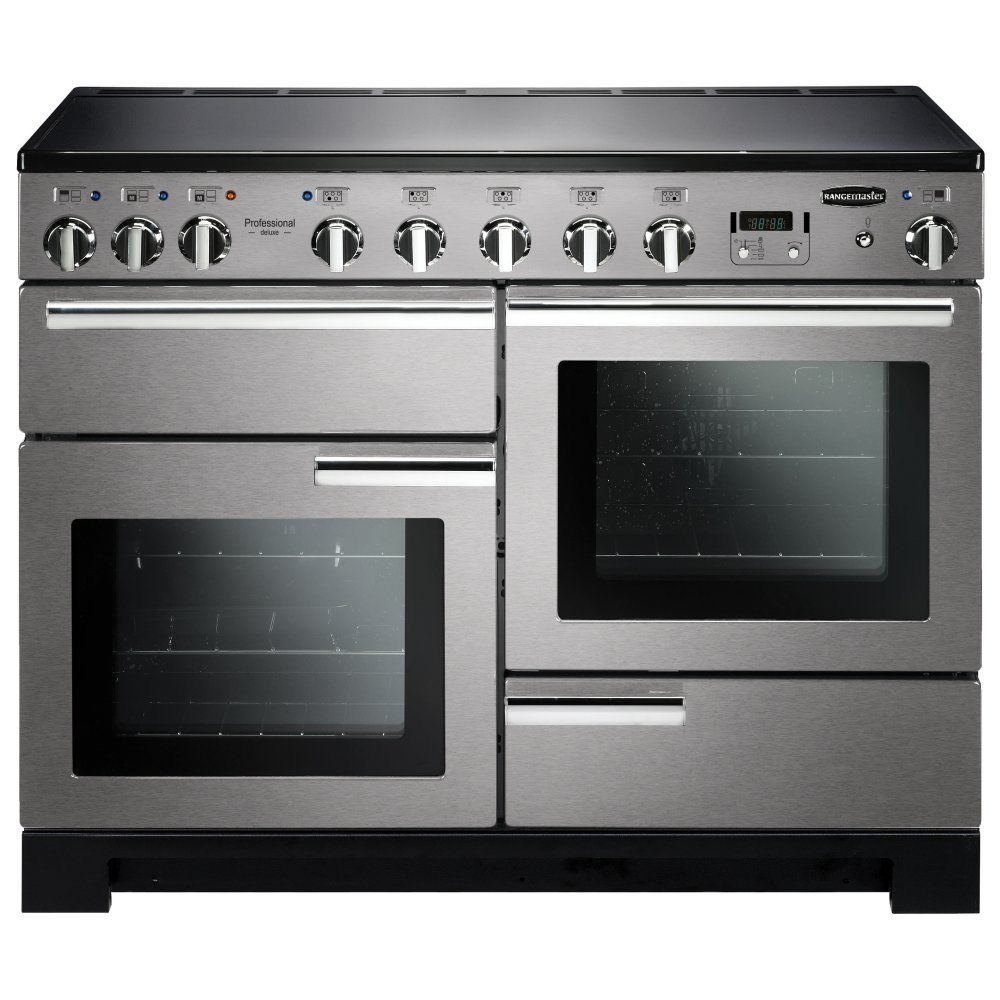 Rangemaster  Professional Deluxe 110cm Induction Range Cooker 101540 PDL110EISS/C - Stainless Steel