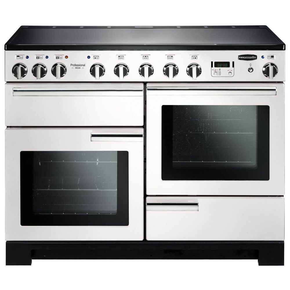 Rangemaster  Professional Deluxe 110cm Induction Range Cooker 101580 PDL110EIWH/C - White