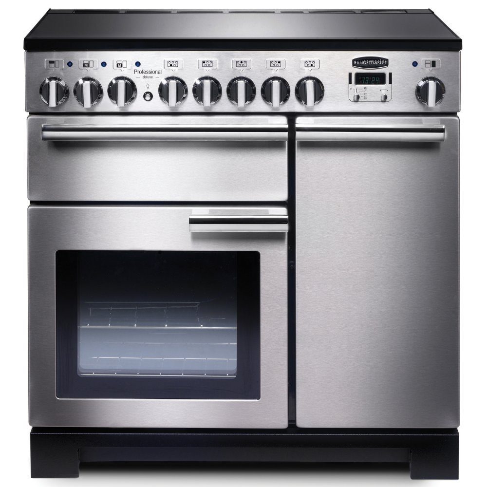 Rangemaster  Professional Deluxe 90cm Induction Range Cooker 97860 PDL90EISS/C - Stainless Steel