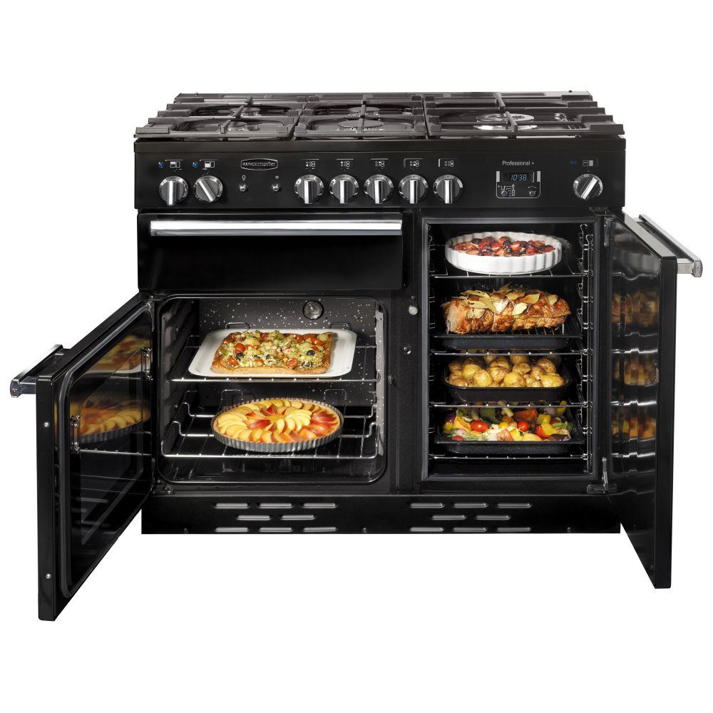 Rangemaster Professional Plus 100cm Dual Fuel Range Cooker 92600 PROP100DFFGB/C - Black Rangemaster Professional Plus 100cm Dual Fuel Range Cooker 92600 PROP100DFFGB/C - Black