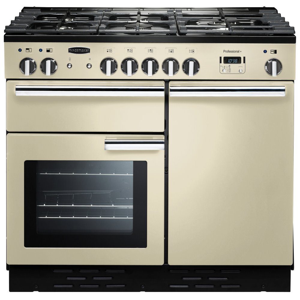 Rangemaster  Professional Plus 100cm Dual Fuel Range Cooker 92610 PROP100DFFCR/C - Cream