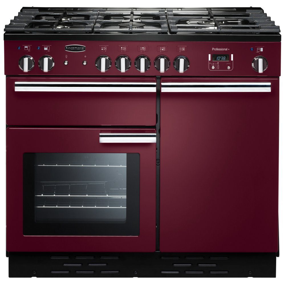 Rangemaster  Professional Plus 100cm Dual Fuel Range Cooker 92620 PROP100DFFCY/C - Cranberry