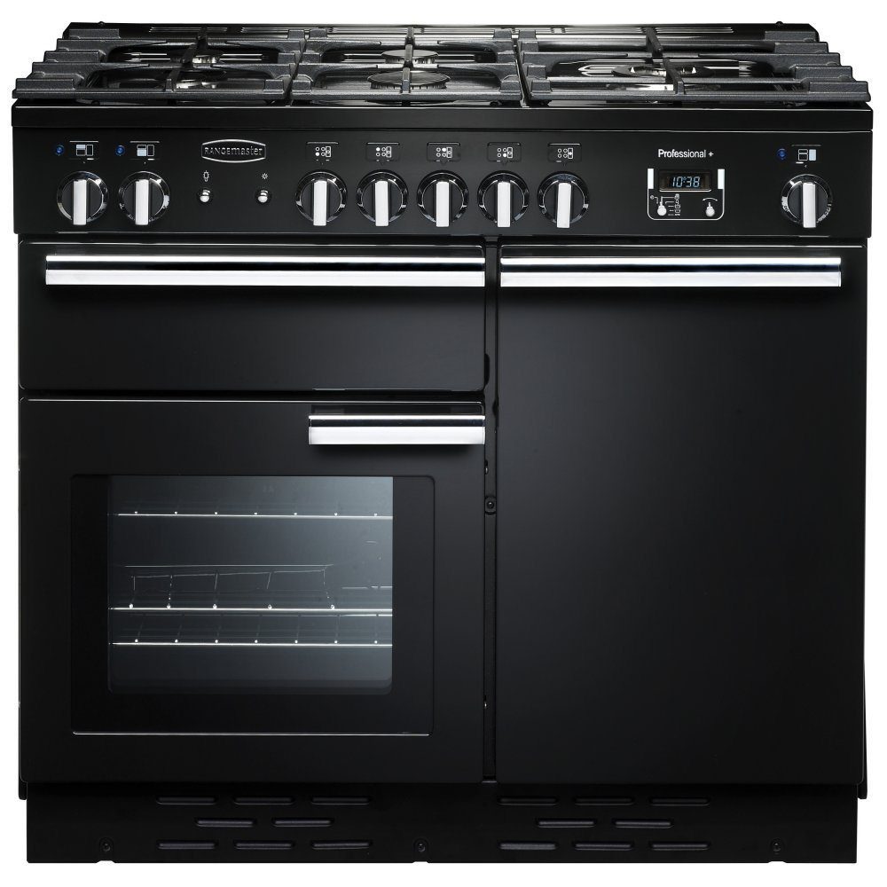 Rangemaster  Professional Plus 100cm Dual Fuel Range Cooker 92600 PROP100DFFGB/C - Black