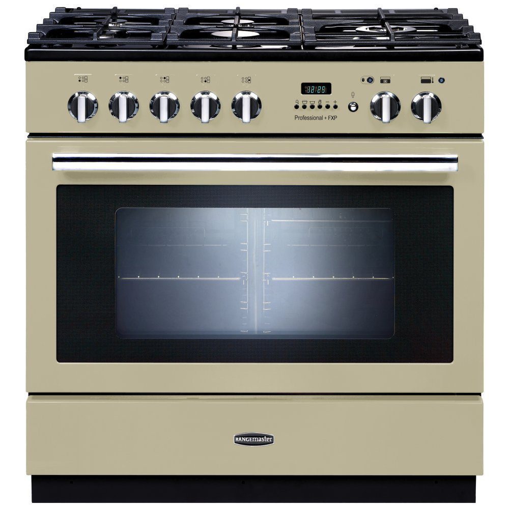 Rangemaster  Professional Plus FX 90cm Pyrolytic Dual Fuel Range Cooker 92740 PROP90FXPDFFCR/C - Cream