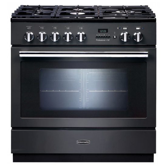 Rangemaster  Professional Plus FX 90cm Pyrolytic Dual Fuel Range Cooker 124140 PROP90FXPDFFSL/C - Slate