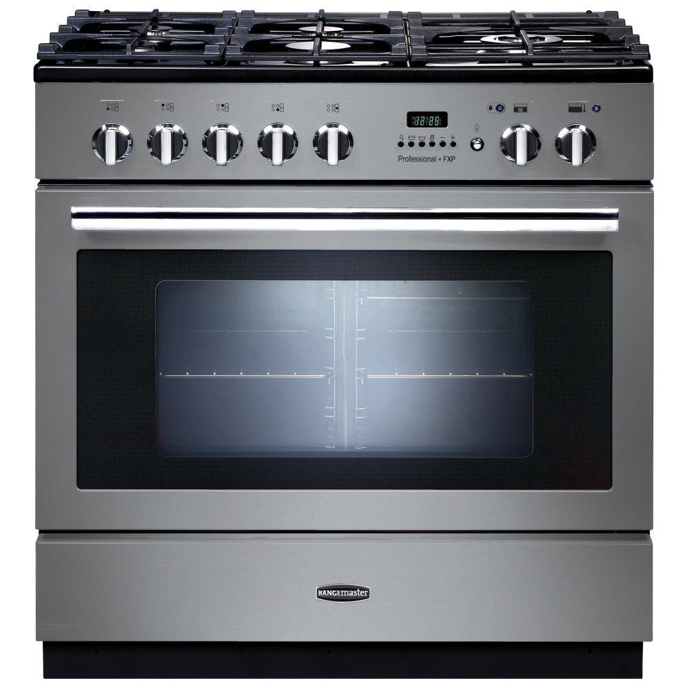 Rangemaster  Professional Plus FX 90cm Pyrolytic Dual Fuel Range Cooker 92720 PROP90FXPDFFSS/C - Stainless Steel