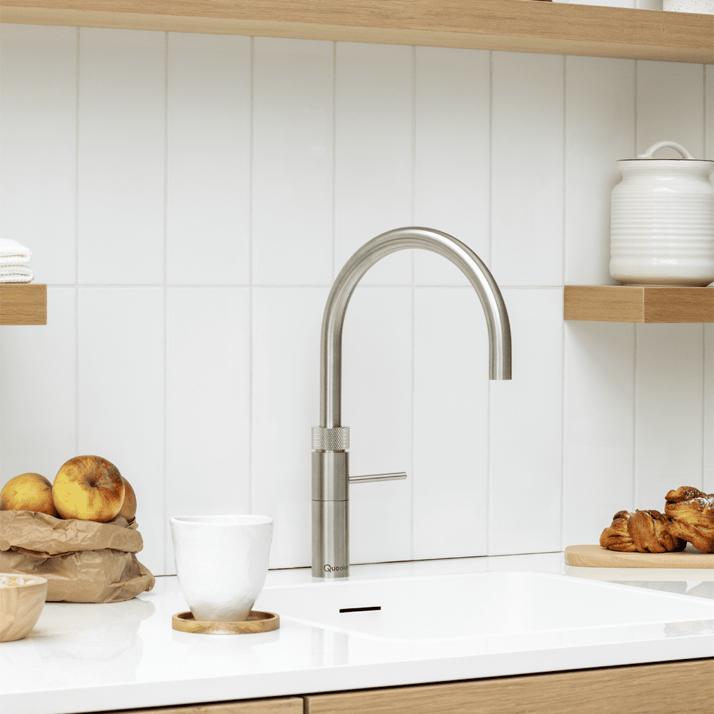 Quooker Round Fusion 3-in-1 Boiling Water Tap PRO3 FUSION ROUND SS FNRSST - Stainless Steel Quooker Round Fusion 3-in-1 Boiling Water Tap PRO3 FUSION ROUND SS FNRSST - Stainless Steel