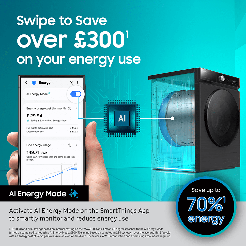 Samsung 11kg Series 8 AutoDose Smart Washing Machine 1400rpm WW11DB8B95GBU1 - Black Samsung 11kg Series 8 AutoDose Smart Washing Machine 1400rpm WW11DB8B95GBU1 - Black