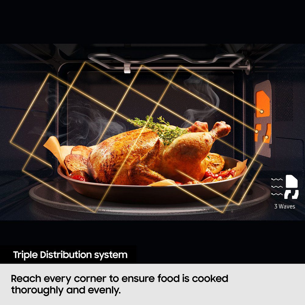 Samsung 32L Solo Microwave with Triple Distribution System MS32DG4504ATE3 - Black Samsung 32L Solo Microwave with Triple Distribution System MS32DG4504ATE3 - Black