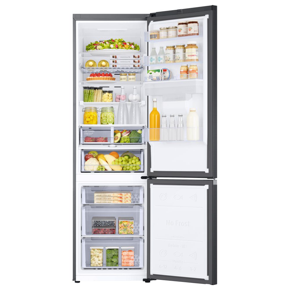 Samsung 60cm Series 6 Frost Free Fridge Freezer With Non Plumbed Water Dispenser RB38C636DB1/EU - Black Steel Samsung 60cm Series 6 Frost Free Fridge Freezer With Non Plumbed Water Dispenser RB38C636DB1/EU - Black Steel