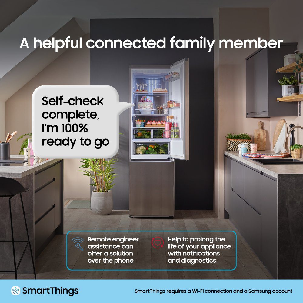 Samsung 60cm Series 6 Frost Free Fridge Freezer With Non Plumbed Water Dispenser RB38C636DB1/EU - Black Steel Samsung 60cm Series 6 Frost Free Fridge Freezer With Non Plumbed Water Dispenser RB38C636DB1/EU - Black Steel
