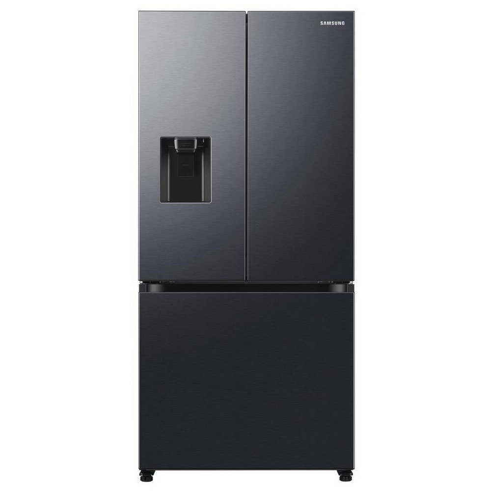 Samsung  82cm Wide French Style Fridge Freezer With Ice & Water Non Plumbed RF50C532EB1/EU - Black Steel