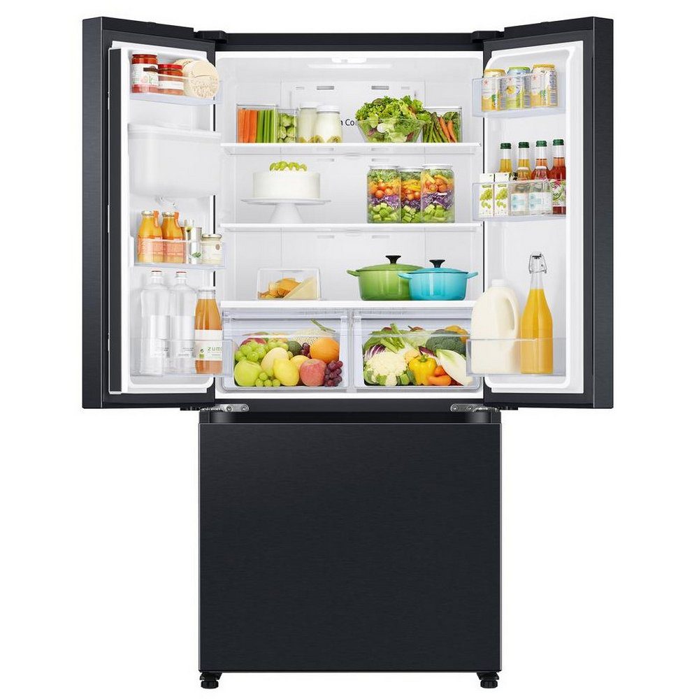 Samsung 82cm Wide French Style Fridge Freezer With Ice & Water Non Plumbed RF50C532EB1/EU - Black Steel Samsung 82cm Wide French Style Fridge Freezer With Ice & Water Non Plumbed RF50C532EB1/EU - Black Steel