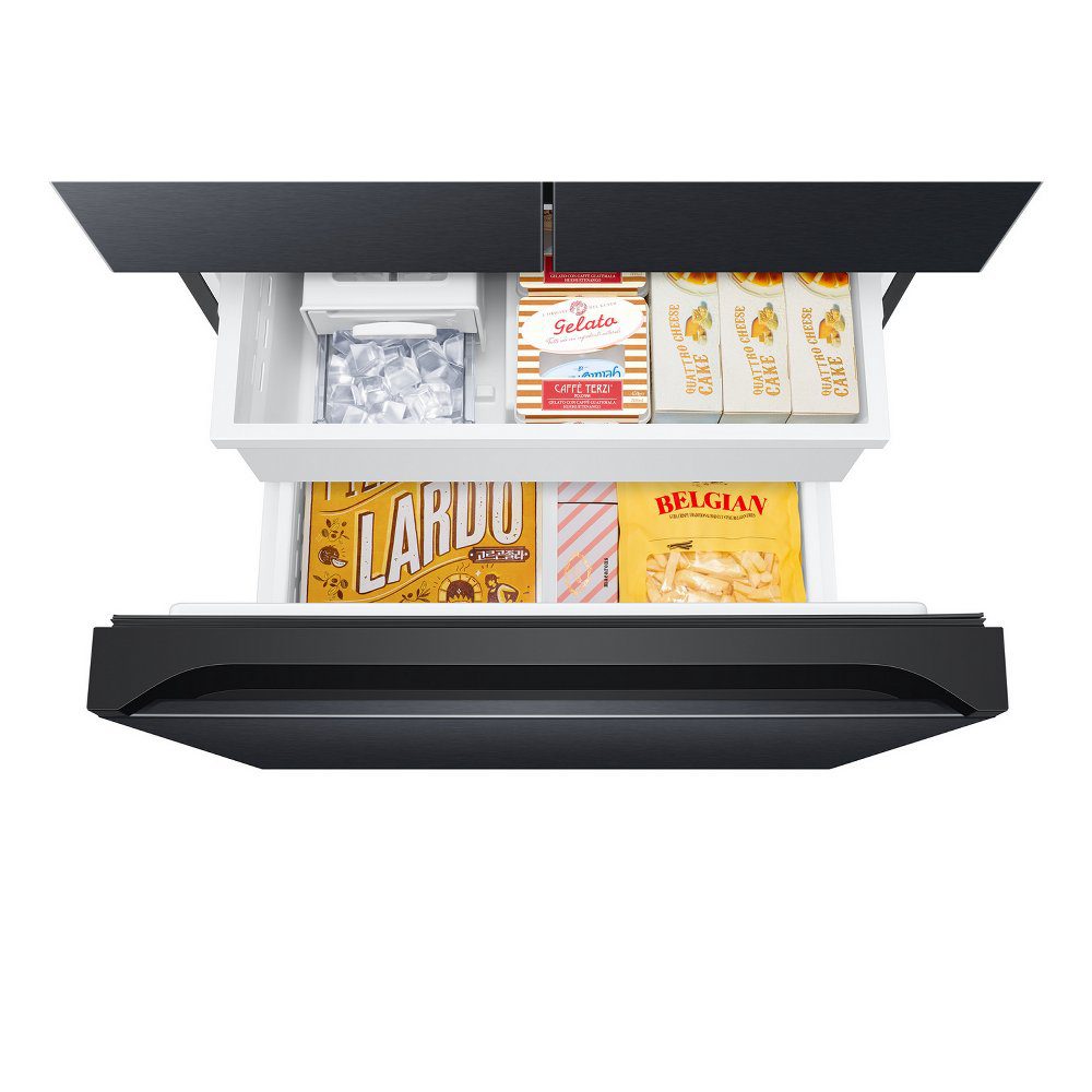 Samsung 82cm Wide French Style Fridge Freezer With Ice & Water Non Plumbed RF50C532EB1/EU - Black Steel Samsung 82cm Wide French Style Fridge Freezer With Ice & Water Non Plumbed RF50C532EB1/EU - Black Steel