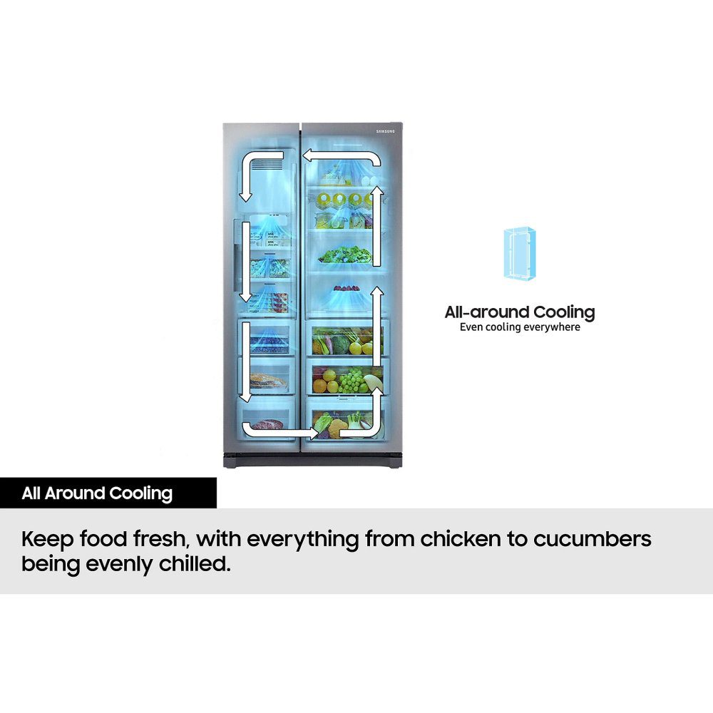 Samsung Series 6 AI SpaceMax American Fridge Freezer With Ice & Water RS70F64KDTEU - Silver Samsung Series 6 AI SpaceMax American Fridge Freezer With Ice & Water RS70F64KDTEU - Silver