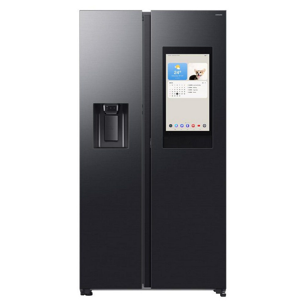 Samsung  American Family Hub Fridge Freezer With Ice & Water RS90F66BEFEU - Black Steel