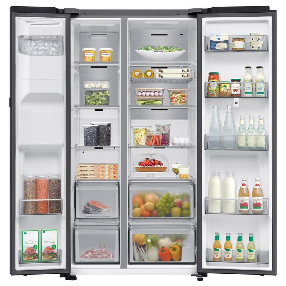 Samsung American Family Hub Fridge Freezer With Ice & Water RS90F66BEFEU - Black Steel Samsung American Family Hub Fridge Freezer With Ice & Water RS90F66BEFEU - Black Steel