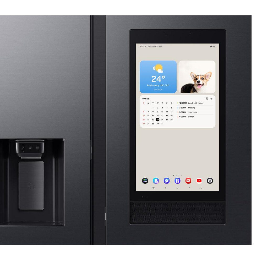 Samsung American Family Hub Fridge Freezer With Ice & Water RS90F66BEFEU - Black Steel Samsung American Family Hub Fridge Freezer With Ice & Water RS90F66BEFEU - Black Steel