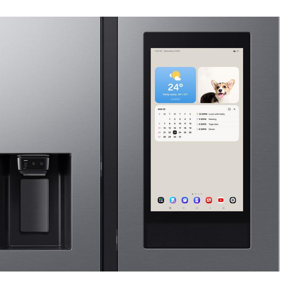 Samsung American Family Hub Fridge Freezer With Ice & Water RS90F66BETEU - Stainless Steel Samsung American Family Hub Fridge Freezer With Ice & Water RS90F66BETEU - Stainless Steel