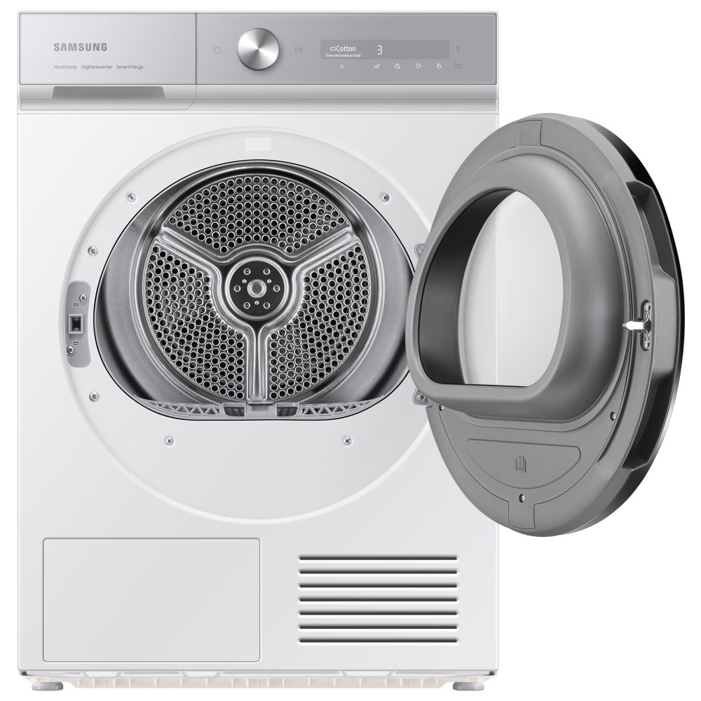 Samsung 9kg Series 8 OptimalDry Heat Pump Condenser Tumble Dryer DV90BB9445GHS1 - White Samsung 9kg Series 8 OptimalDry Heat Pump Condenser Tumble Dryer DV90BB9445GHS1 - White