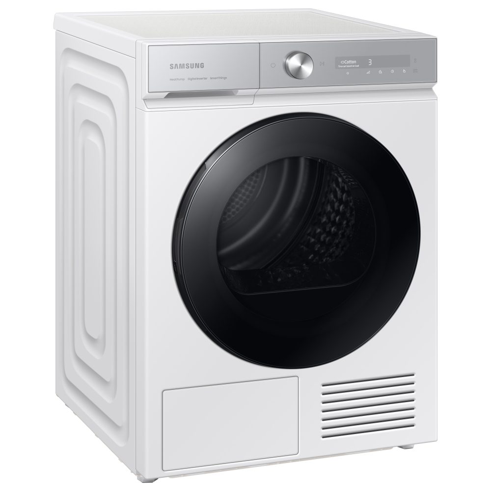 Samsung 9kg Series 8 OptimalDry Heat Pump Condenser Tumble Dryer DV90BB9445GHS1 - White Samsung 9kg Series 8 OptimalDry Heat Pump Condenser Tumble Dryer DV90BB9445GHS1 - White