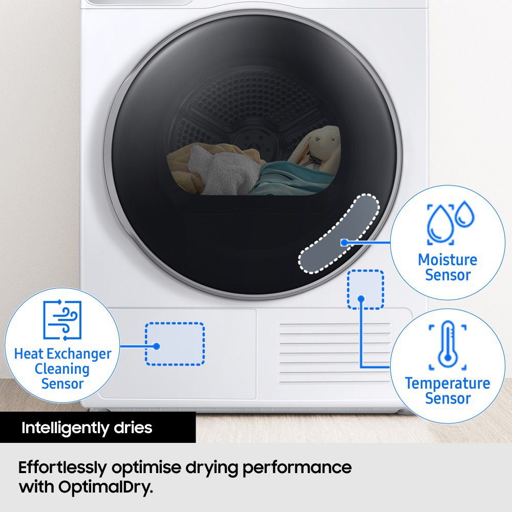 Samsung 9kg Series 8 Heat Pump Condenser Tumble Dryer DV90BB9545GBS1 - Black Samsung 9kg Series 8 Heat Pump Condenser Tumble Dryer DV90BB9545GBS1 - Black