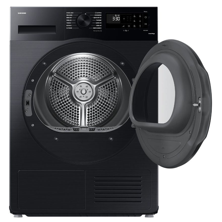 Samsung 9kg Series 5 Smart Heat Pump Condenser Tumble Dryer DV90CGC0A0ABEU - Black Samsung 9kg Series 5 Smart Heat Pump Condenser Tumble Dryer DV90CGC0A0ABEU - Black
