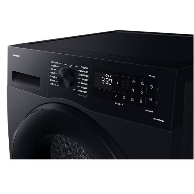 Samsung 9kg Series 5 Smart Heat Pump Condenser Tumble Dryer DV90CGC0A0ABEU - Black Samsung 9kg Series 5 Smart Heat Pump Condenser Tumble Dryer DV90CGC0A0ABEU - Black