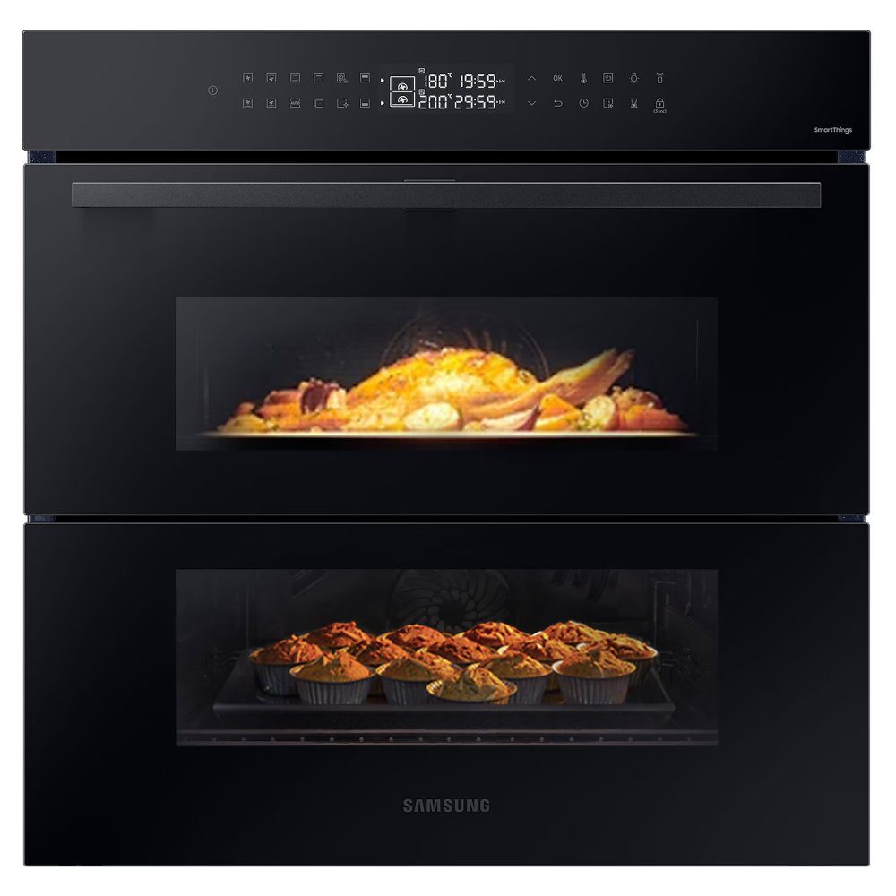 Samsung Series 4 Pyrolytic Dual Cook Flex Multifunction Single Oven NV7B4355VAK/U4 - Black Samsung Series 4 Pyrolytic Dual Cook Flex Multifunction Single Oven NV7B4355VAK/U4 - Black
