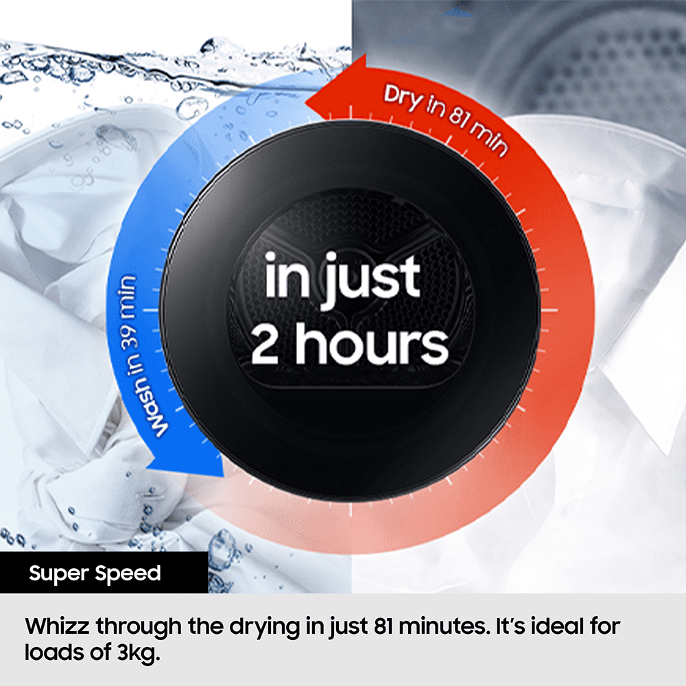 Samsung 9kg Series 8 OptimalDry Heat Pump Condenser Tumble Dryer DV90BB9445GHS1 - White Samsung 9kg Series 8 OptimalDry Heat Pump Condenser Tumble Dryer DV90BB9445GHS1 - White