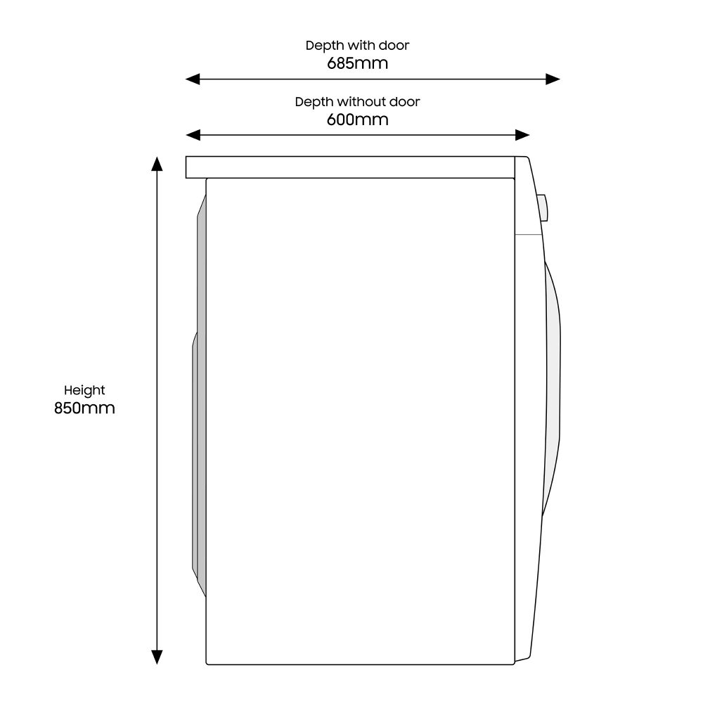 Samsung 8kg/5kg Ecobubble Washer Dryer WD80TA046BE/EU - White Samsung 8kg/5kg Ecobubble Washer Dryer WD80TA046BE/EU - White