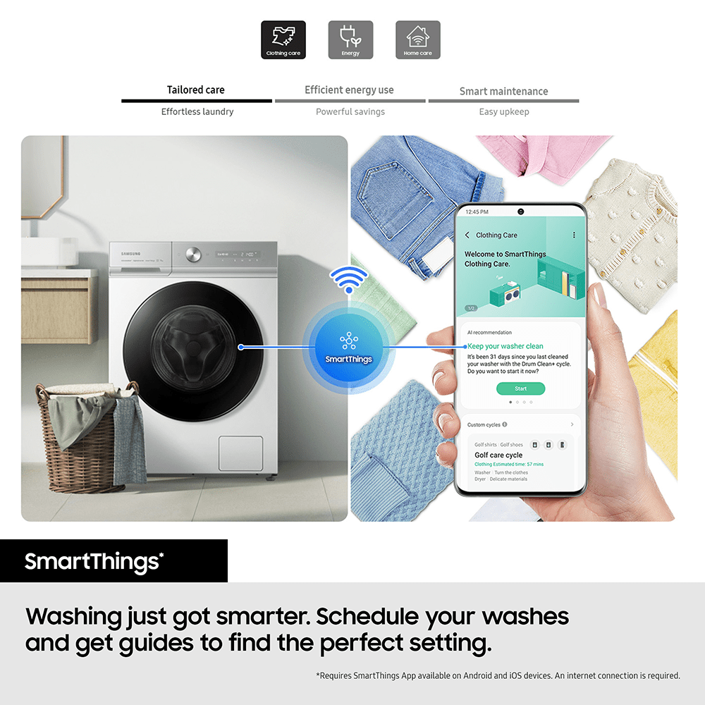 Samsung 9kg Series 5 Ecobubble Washing Machine 1400rpm WW90CGC04DABEU - Black - Image 14