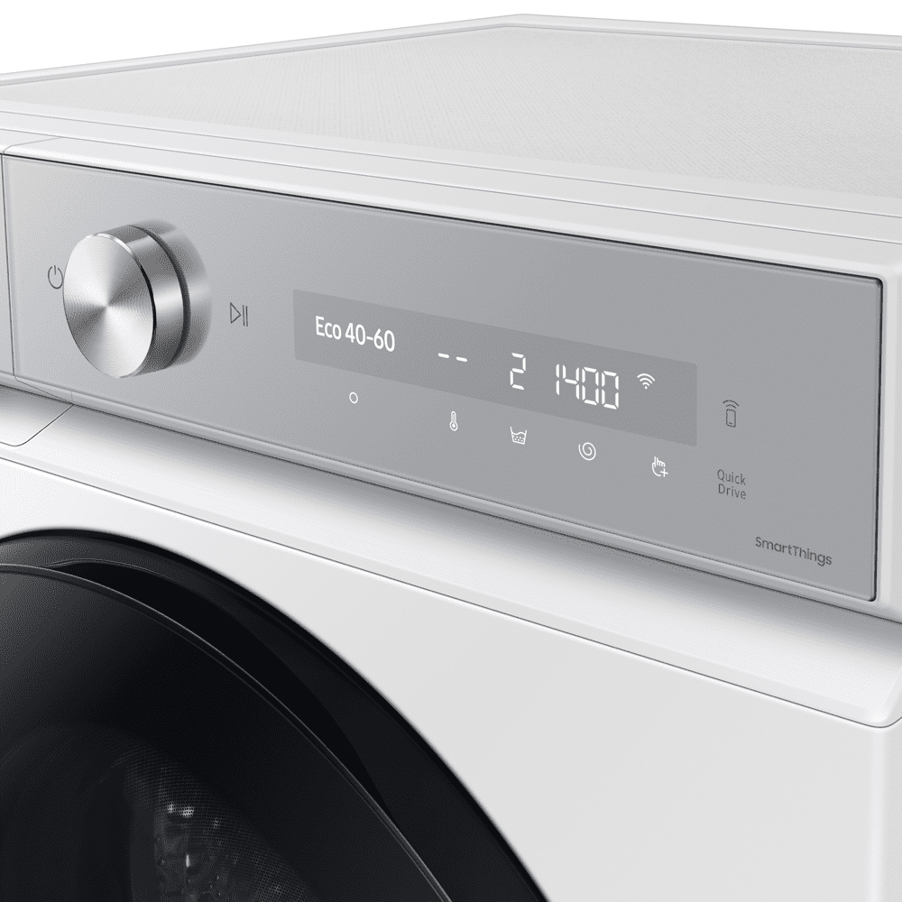 Samsung 9kg Series 8 AutoDose Steam Washing Machine 1400rpm WW90DB8U95GHU1 - White - Image 3