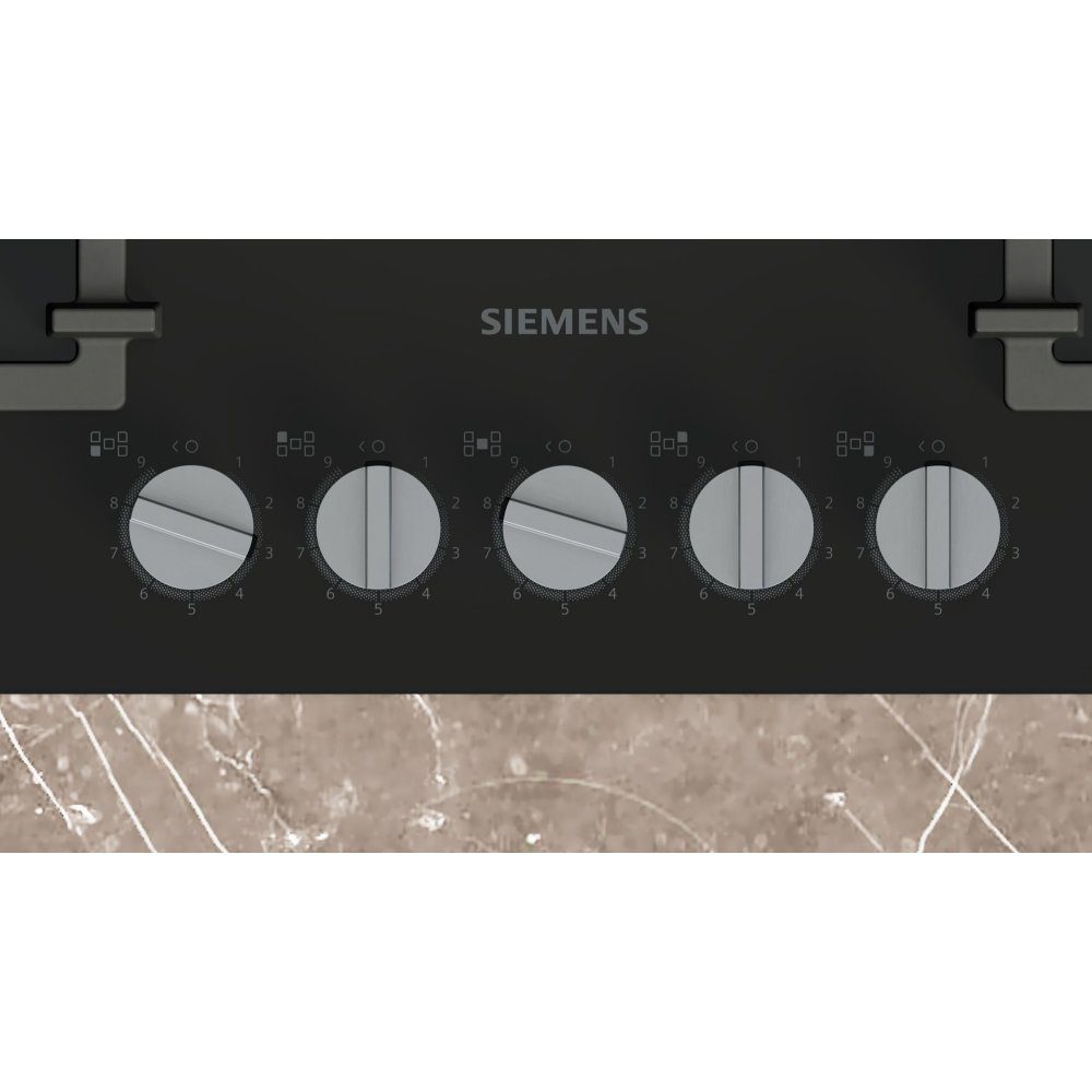 Siemens IQ-500 75cm Frameless Gas On Glass Hob EP7A6QI40 - Black Siemens IQ-500 75cm Frameless Gas On Glass Hob EP7A6QI40 - Black