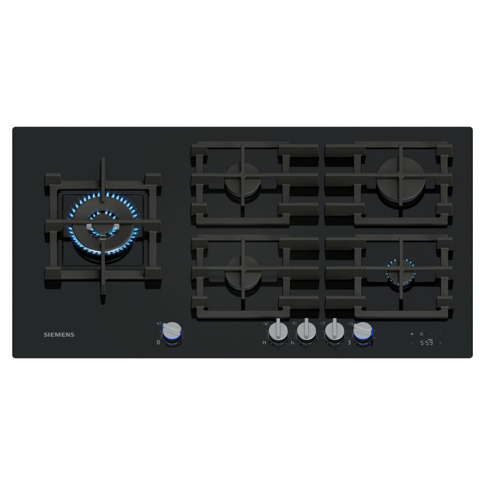 Siemens  IQ-700 90cm 5 Burner Gas On Glass Hob ER9A6SH40 - Black