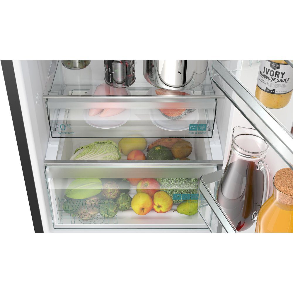 Siemens IQ-500 60cm Freestanding Frost Free Fridge Freezer KG39NXXBF - Black Steel Siemens IQ-500 60cm Freestanding Frost Free Fridge Freezer KG39NXXBF - Black Steel