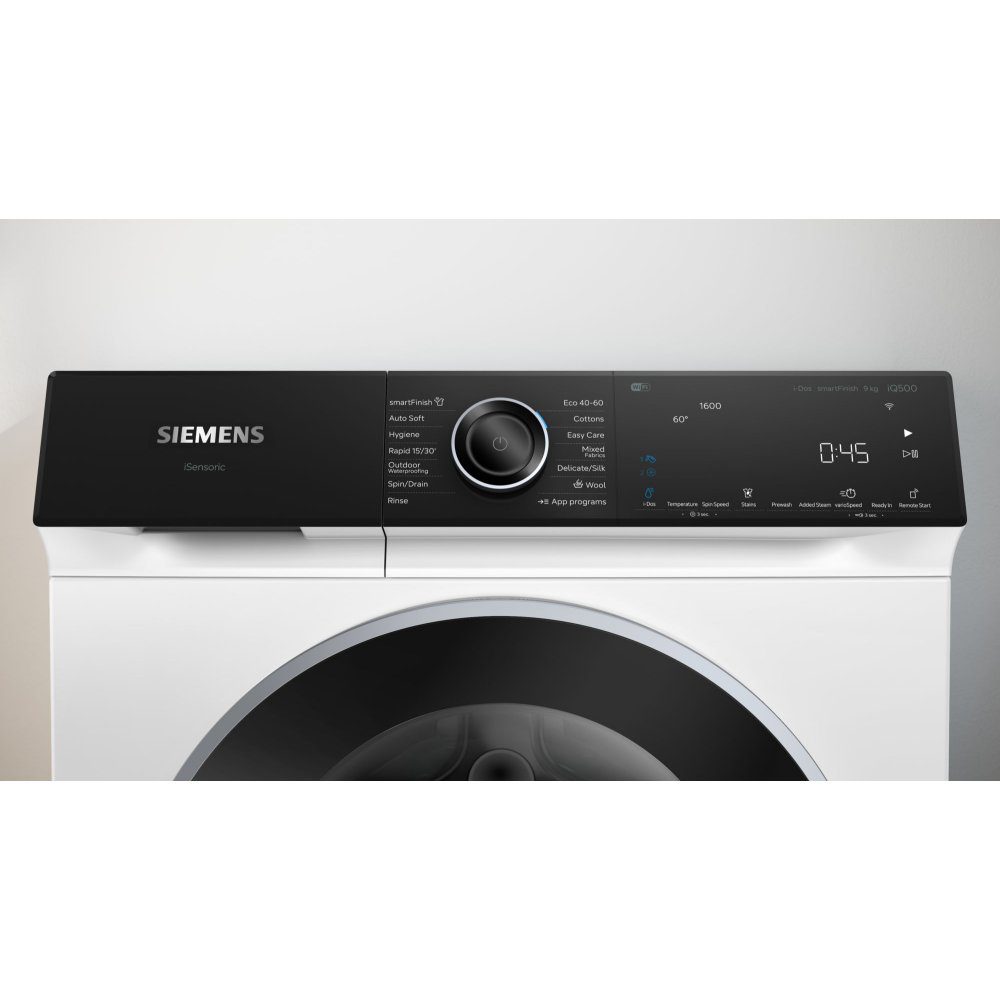 Siemens 9kg IQ-500 i-DOS Washing Machine 1600rpm WG46H2A9GB - White Siemens 9kg IQ-500 i-DOS Washing Machine 1600rpm WG46H2A9GB - White