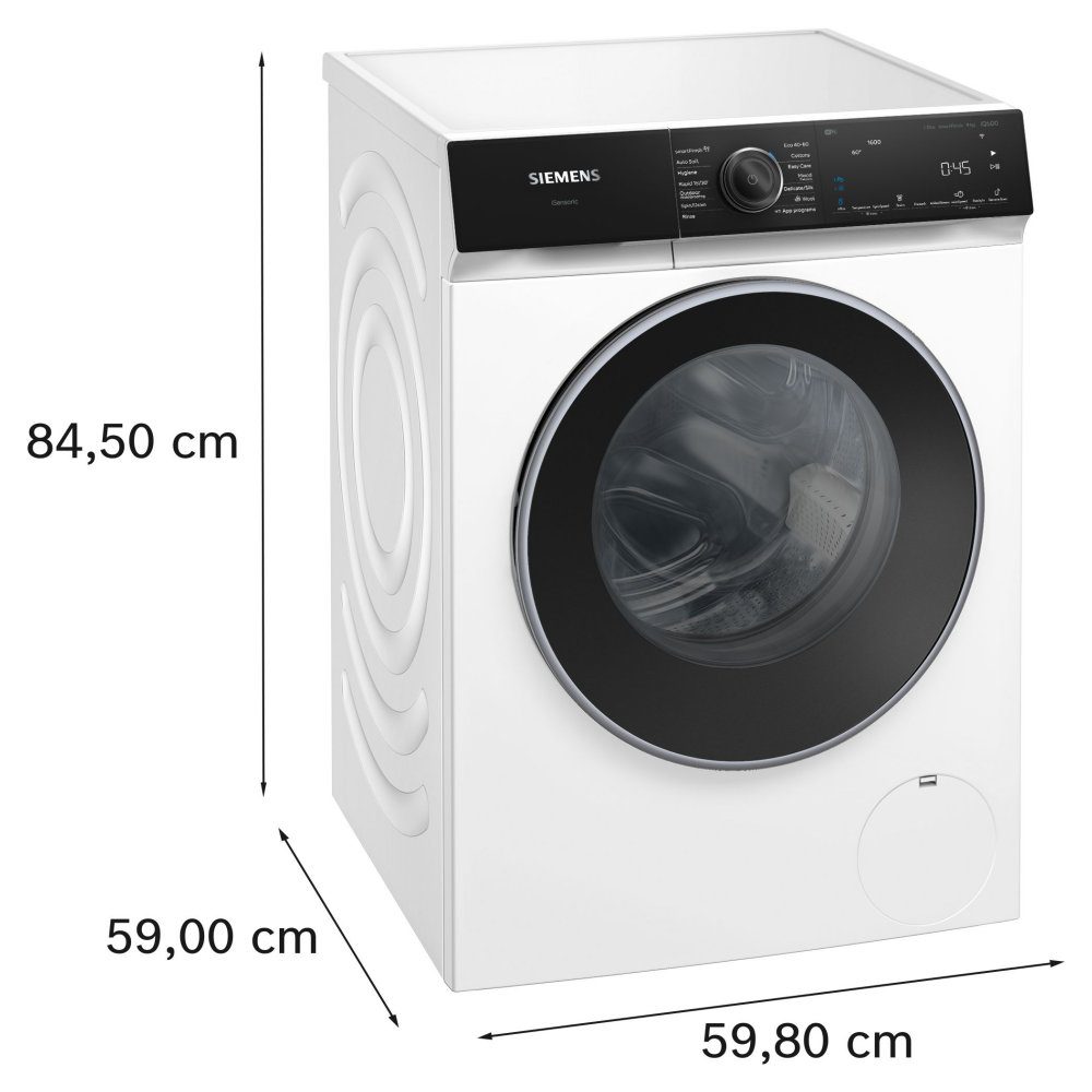 Siemens 9kg IQ-500 i-DOS Washing Machine 1600rpm WG46H2A9GB - White Siemens 9kg IQ-500 i-DOS Washing Machine 1600rpm WG46H2A9GB - White