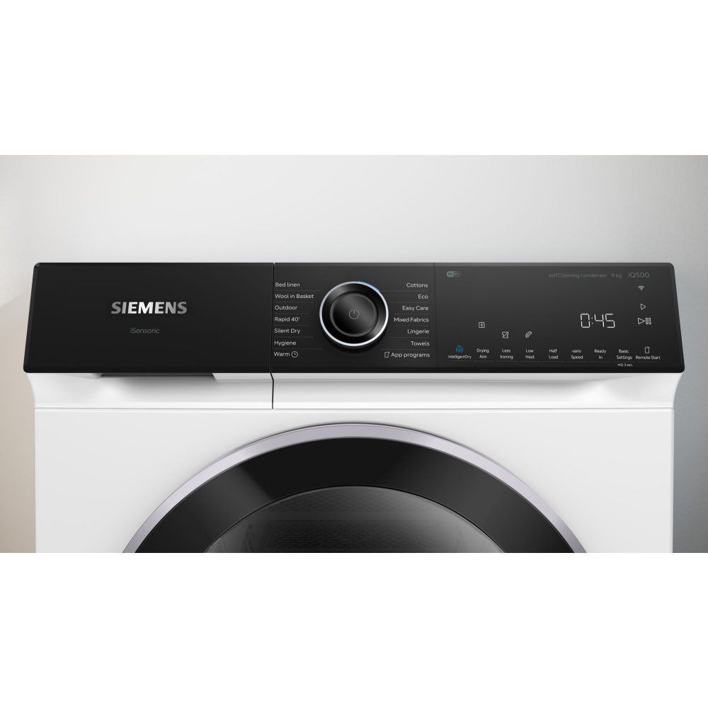 Siemens 9kg IQ-500 Heat Pump Condenser Dryer WQ46H2D9GB - White Siemens 9kg IQ-500 Heat Pump Condenser Dryer WQ46H2D9GB - White