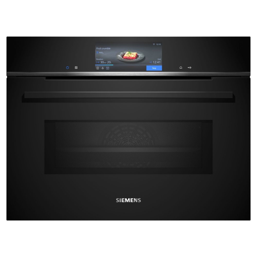 Siemens  IQ-700 Pyrolytic Combination Microwave Oven For Tall Housing CM778GNB1B - Black