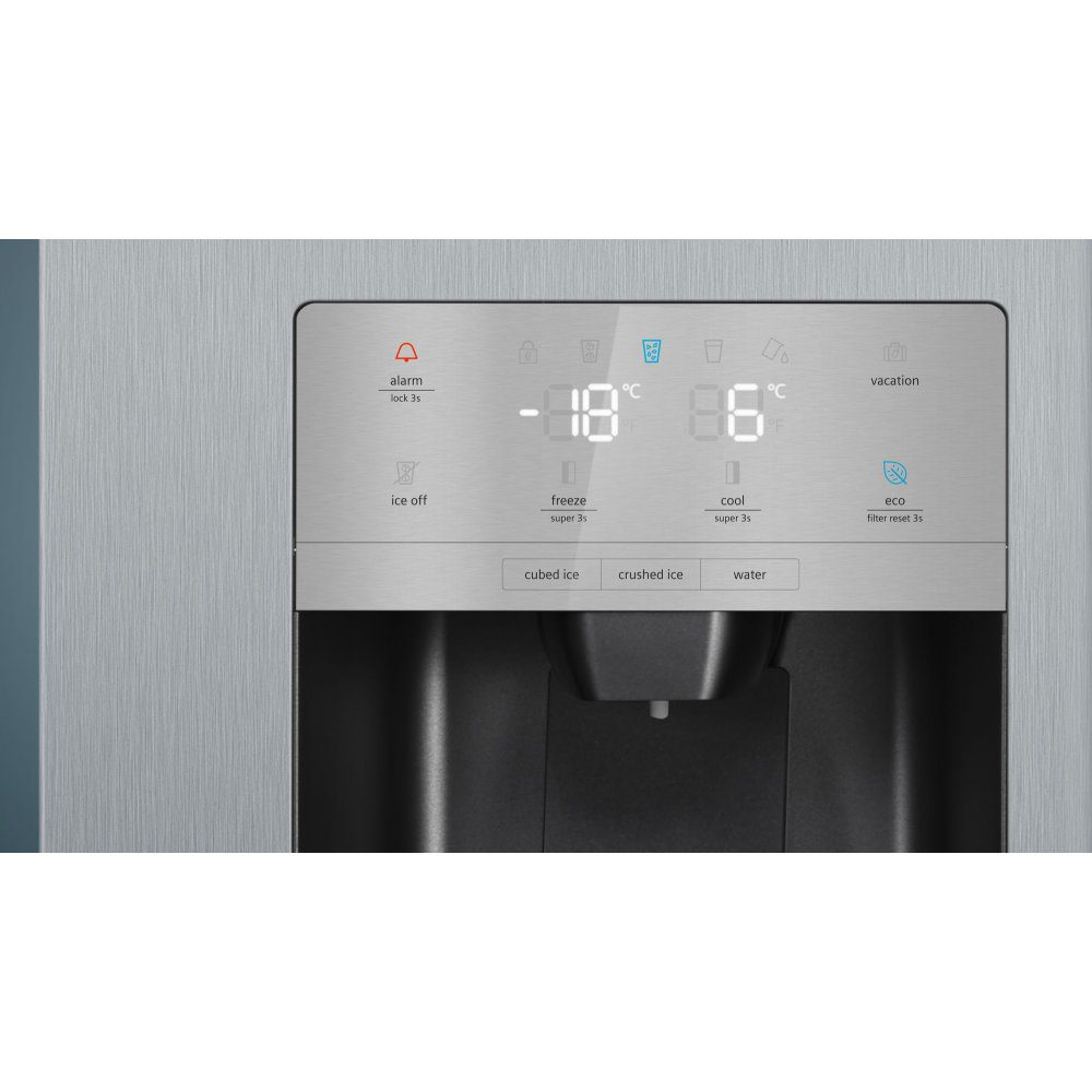 Siemens IQ-500 American Fridge Freezer With Ice & Water And Homebar KA93GAIDP - Stainless Steel Siemens IQ-500 American Fridge Freezer With Ice & Water And Homebar KA93GAIDP - Stainless Steel