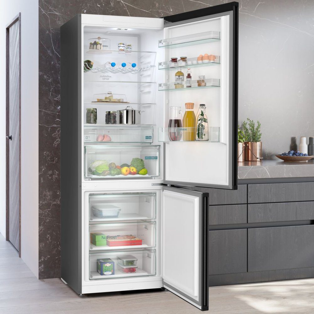 Siemens IQ-300 70cm Freestanding Frost Free Fridge Freezer KG49NXXCF - Black Steel Siemens IQ-300 70cm Freestanding Frost Free Fridge Freezer KG49NXXCF - Black Steel