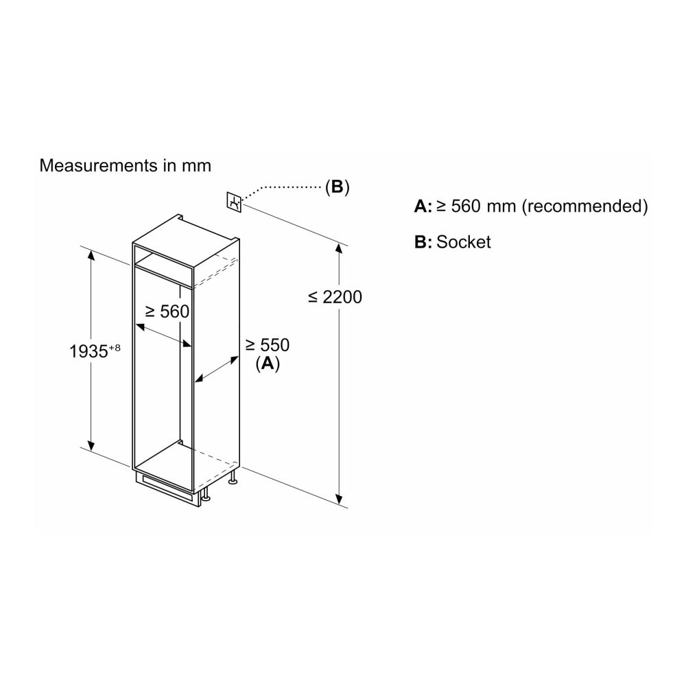 Siemens 194cm IQ-300 Integrated 60/40 Frost Free Fridge Freezer KI96NVFD0 Siemens 194cm IQ-300 Integrated 60/40 Frost Free Fridge Freezer KI96NVFD0