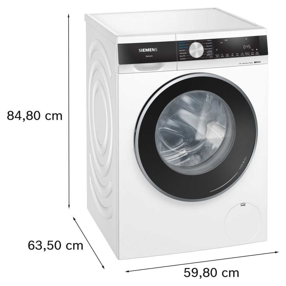Siemens 10.5kg/6kg IQ-500 i-DOS Washer Dryer WN54G1A1GB - White Siemens 10.5kg/6kg IQ-500 i-DOS Washer Dryer WN54G1A1GB - White